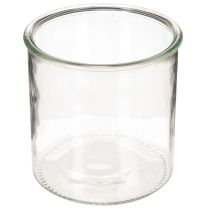 Prodotto Portacandele in vetro, rotondo, trasparente, versatile, 12 cm, 2 pezzi