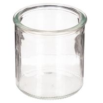 Prodotto Portacandele votivo rotondi in vetro trasparente, 8 cm, 3 pezzi