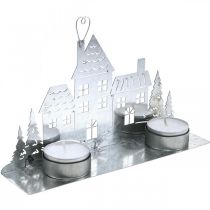 Prodotto Decorazioni natalizie casette, porta tealight in metallo L20cm