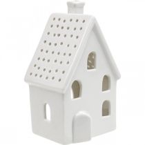 Prodotto Lanterna Casa Ceramica Decorazione Tavola Avvento Bianco H18cm