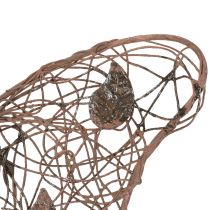 Prodotto Lanterna in metallo, decorazione da parete, farfalla, finitura ruggine, 36,5 cm