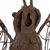 Prodotto Lanterna in metallo, decorazione da parete, farfalla, finitura ruggine, 36,5 cm