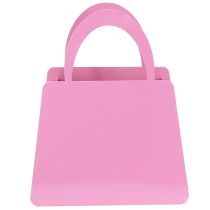Prodotto Lanterna in metallo con inserto in vetro sacchetto rosa H18cm 2pz