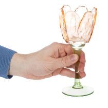 Prodotto Portacandele in vetro a forma di tulipano, stile vintage, decorazione romantica per la casa, 20 cm