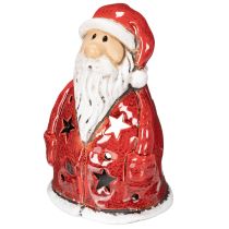 Prodotto Statuetta decorativa di Babbo Natale, utilizzabile come portacandele con stelle, decorazione da tavola, 15 cm.