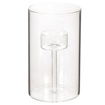 Prodotto Portacandele in vetro con inserto per lumino, 15 cm, 2 pezzi