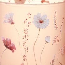 Prodotto Lanterna decorativa in vetro con motivo floreale per eleganti accenti domestici, 12,5 cm, 2 pezzi
