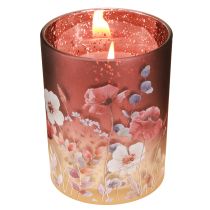 Prodotto Lanterna decorativa in vetro con motivo floreale per eleganti accenti domestici, 12,5 cm, 2 pezzi