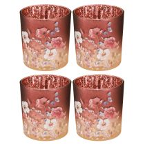 Prodotto Elegante portacandele con motivi floreali per un design d'atmosfera, 8 cm, 4 pezzi.