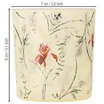 Prodotto Lanterna decorativa in vetro con motivo floreale per creare accenti suggestivi in casa, 8 cm, 4 pezzi.
