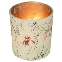 Prodotto Lanterna decorativa in vetro con motivo floreale per creare accenti suggestivi in casa, 8 cm, 4 pezzi.