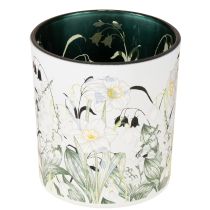 Prodotto Lanterna decorativa in vetro con motivo a foglia per eleganti accenti domestici, 8 cm, 4 pezzi