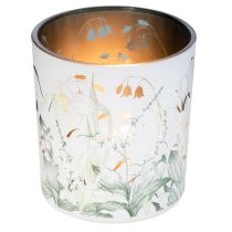 Prodotto Lanterna decorativa in vetro con motivo a foglie per un tocco di stile in casa, 8 cm, 4 pezzi