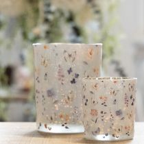 Prodotto Portacandele in vetro con motivo a farfalla per momenti di intimità, 12,5 cm, 2 pezzi