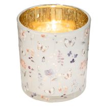 Prodotto Lanterna decorativa in vetro con motivo a farfalla per eleganti accenti domestici, 8 cm, 4 pezzi