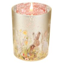 Prodotto Lanterna decorativa in vetro con motivo a coniglietto pasquale per dare un tocco primaverile alla casa, 12,5 cm, 2 pezzi.