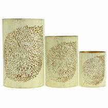 Prodotto Set di 3 lanterne autunnali in metallo H20,5/15,5/10,5 cm