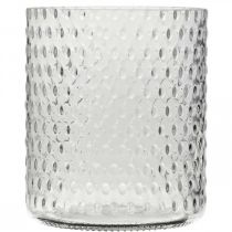 Prodotto Lanterna in vetro, vaso da fiori, vaso rotondo in vetro Ø11,5cm H13,5cm