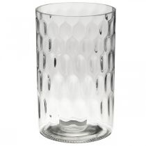 Vaso per fiori, vaso in vetro, vetro candela, lanterna in vetro Ø11,5 cm H18,5 cm
