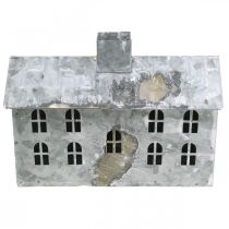 Prodotto Lanterna in metallo, decorazione per Natale, shabby chic, sbiancato, aspetto antico H12,5 cm L17,5 cm