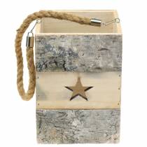 Prodotto Vento di betulla chiaro con manico 14,5 cm x 14,5 cm H20 cm