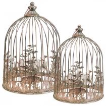 Lanterna decorazione da appendere in metallo Ø29/23,5cm decorazione gabbia per uccelli set di 2