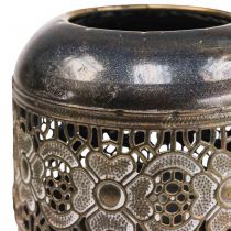 Lanterna porta tealight in metallo fiori vintage Ø12,5cm