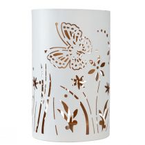 Prodotto Lanterna in metallo bianco oro farfalla Ø12,5cm H20,5cm