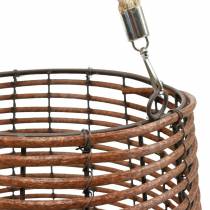 Prodotto Candela in cesto, lanterna con manico, decoro candela, lanterna cesto Ø24cm H34cm
