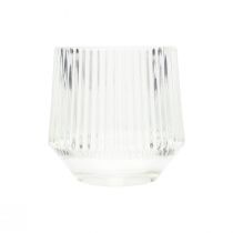 Prodotto Lanterne in vetro porta tealight trasparenti H7,5cm Ø8cm 6pz
