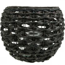 Prodotto Lanterna intrecciata nera, decorazione estiva marrone Ø31cm H25cm