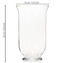 Prodotto Portacandele/vaso in vetro per un design d'interni suggestivo con eleganza classica, 25 cm