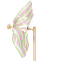 Prodotto Paletto da giardino a forma di mulino a vento, decorazione attraente per patio, giardino e balcone, 47 cm, 3 pezzi