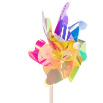 Prodotto Mulino a vento da balcone, colorato elemento di attrazione, decorazione estiva da giardino, 75 cm