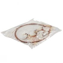 Prodotto Scacciapensieri con anello decorativo con conchiglie in legno naturale Ø20cm H66cm