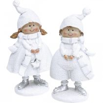 Prodotto Figure per bambini invernali Decorazione natalizia invernale H17cm set di 2