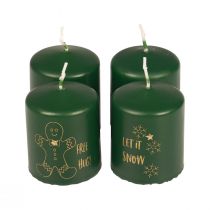 Prodotto Candele natalizie candele Natale verde Ø5cm H6cm 4 pezzi