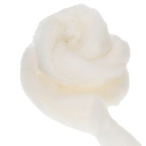 Prodotto Cordino di lana, nastro di lana bianca, 2 m, lana decorativa per lavori creativi e confezioni regalo