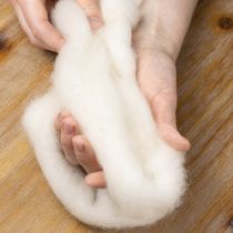 Prodotto Cordino di lana, nastro di lana bianca, 2 m, lana decorativa per lavori creativi e confezioni regalo