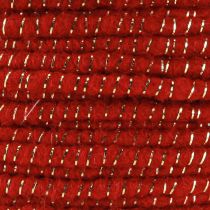 Prodotto Filo di lana con cordoncino in feltro rosso mica Ø5mm 33m
