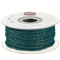 Prodotto Filo di lana con filo di feltro cordone di lana turchese oro Ø5mm 33m