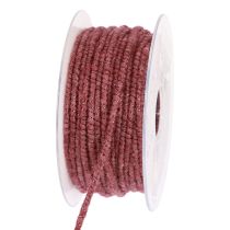Prodotto Filo di lana con cordoncino in feltro mica viola Ø5mm 33m