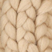 Prodotto Ghirlanda decorativa in feltro di lana da appendere marrone chiaro Ø25cm L4cm