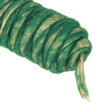 Prodotto Cordone di lana verde vintage filo traspirante di lana naturale di iuta 30 m