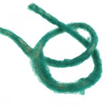 Cordone vintage in feltro per artigianato verde 30m