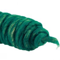 Prodotto Cordone di lana verde vintage filo traspirante di lana naturale di iuta 30 m