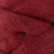 Prodotto Cordoncino di lana, lana decorativa, rosso scuro, nastro di lana da 10 m per fiori e artigianato