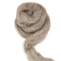 Prodotto Cordino di lana decorativo grigio naturale 2 m lana infeltrita per artigianato e floricoltura