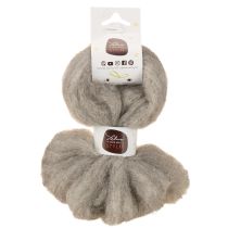 Prodotto Cordino di lana decorativo grigio naturale 2 m lana infeltrita per artigianato e floricoltura