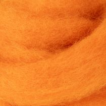 Prodotto Cordino di lana, feltro di lana, arancione, 2 m, per lavori artigianali, bordature e decorazioni.